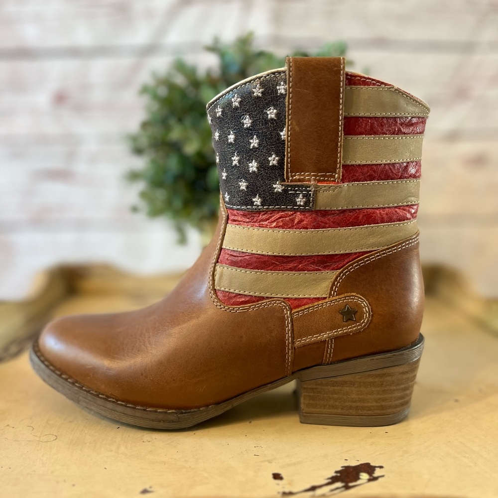 Brown Star-Spangled Boots